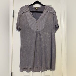 Kori Lavender Short Sleeve Blouse